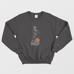 Its The Most Wonderful Time Of The Years Skeleton Halloween Sweatshirt